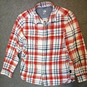 The North Face Mens Heavyweight Flannel Shirt - Large - Preowned - Soft and Warm